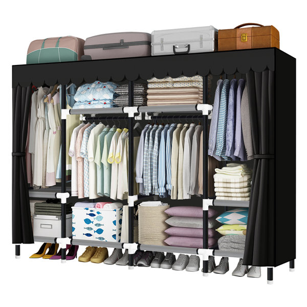 Rebrilliant Aliyonna 79'' Fabric Portable Wardrobe & Reviews Wayfair